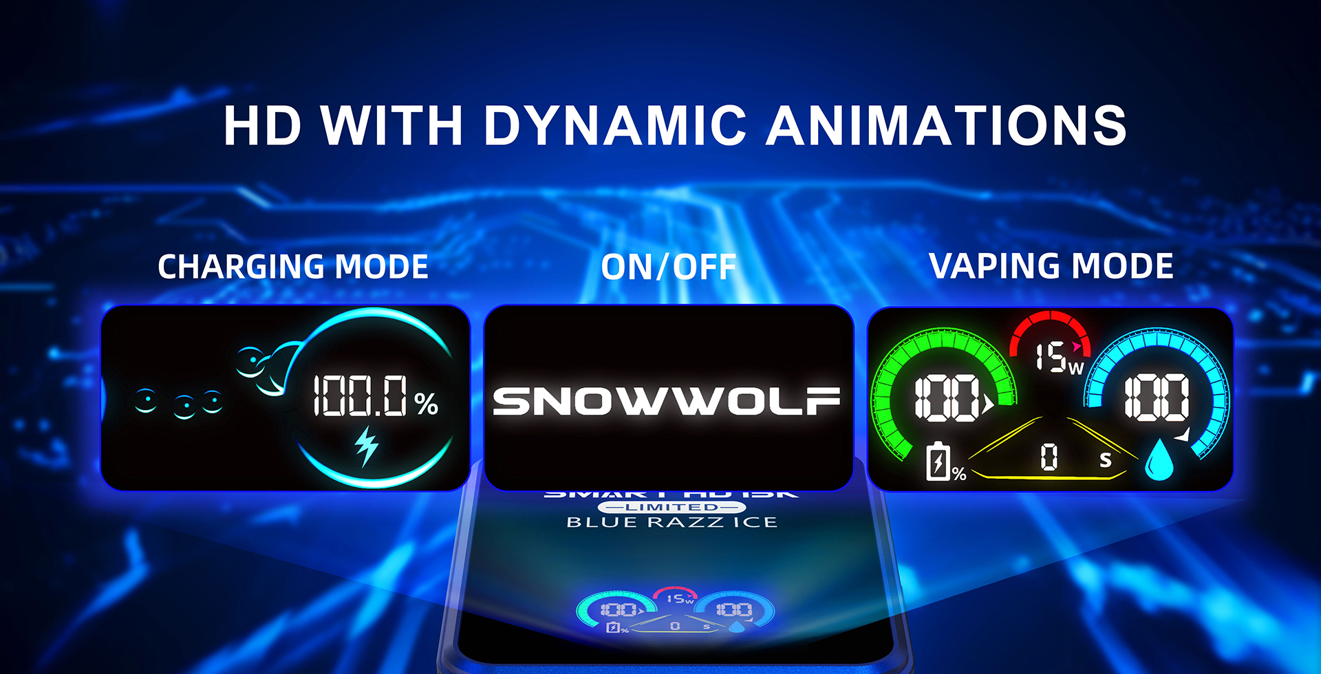 Snowwolf Smart HD 15K Limited-Disposable-Official Snowwolf-Vaping Products  - Mods,Tanks,RDAs,Kits
